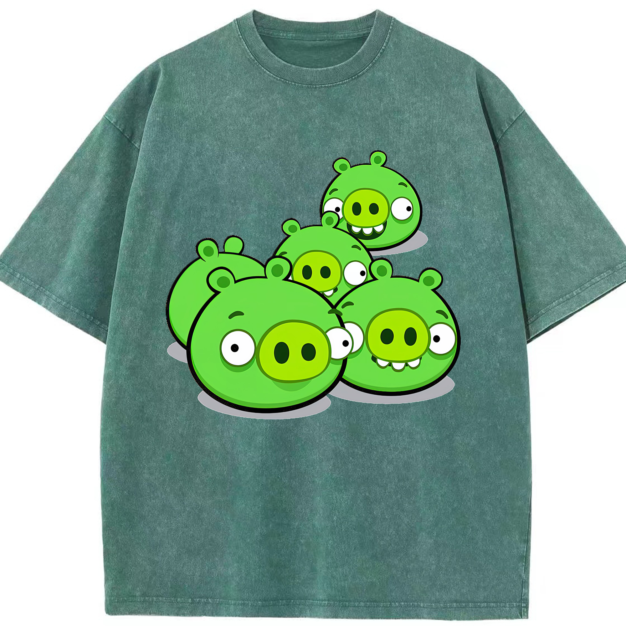 （画像用） Angry Birds アングリーバード 綿100% ヴィンテージ風 半袖Tシャツ（フロントプリント）